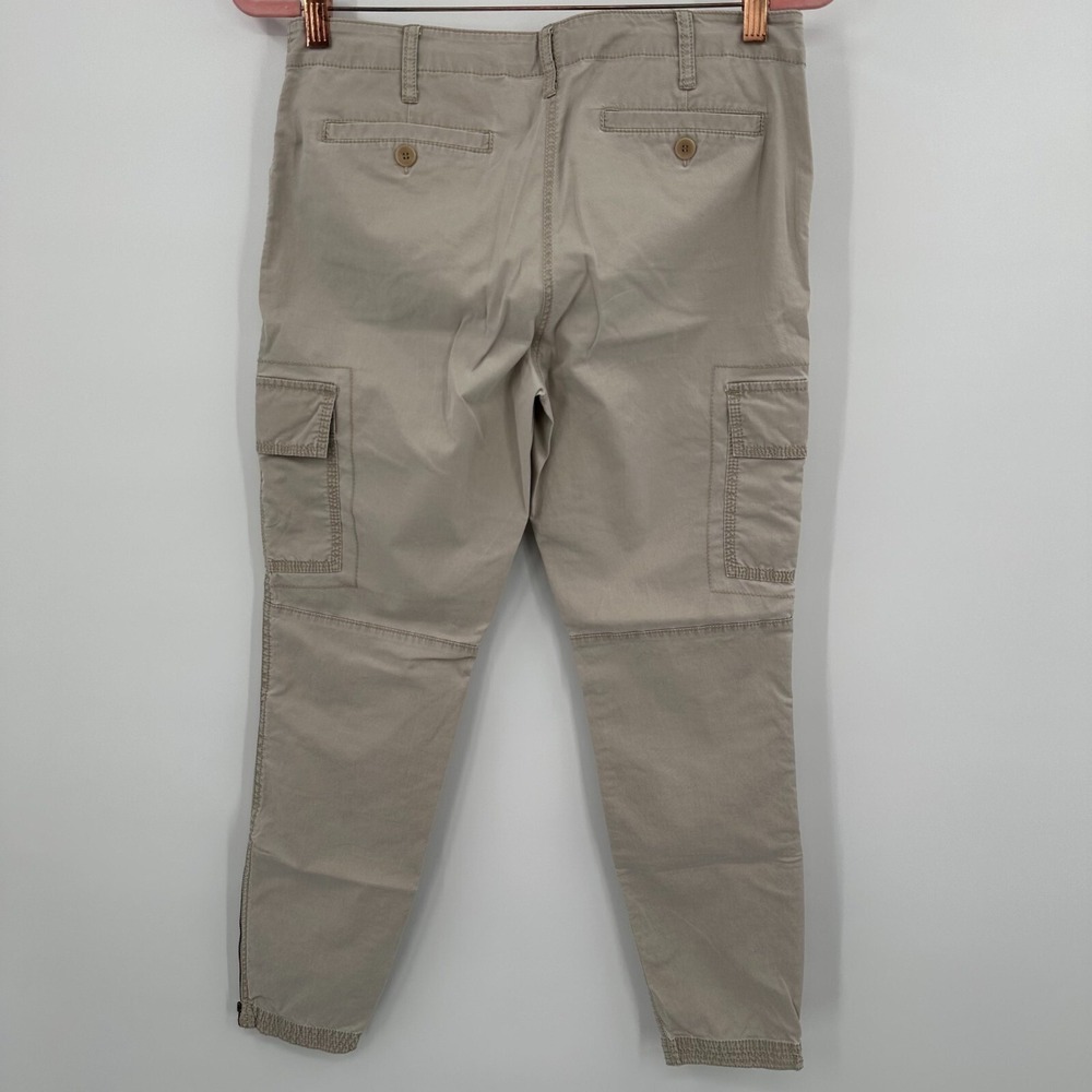 Eileen Fisher Cargo Pants Women's 4 Beige Regular Fit Comfort Mid Rise Ankle Zip - Picture 3 of 12